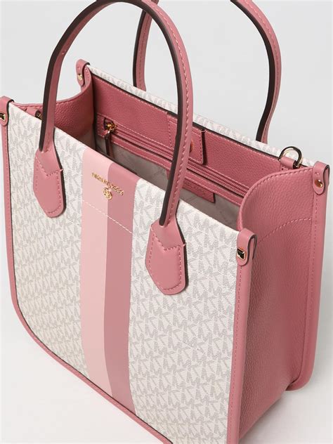 pink and white striped michael kors bag|Michael Kors pink bag sale.